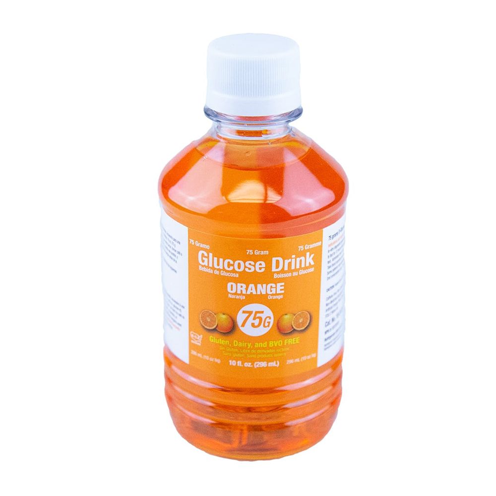 Azer Scientific Glucose Tolerance Drink Orange Flavor 75 gram 10oz Bottle 24 Case
