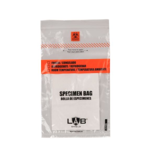 Uniflex Healthcare LabShield® Zipper Specimen Bags w/Absorbent Sheet, 6