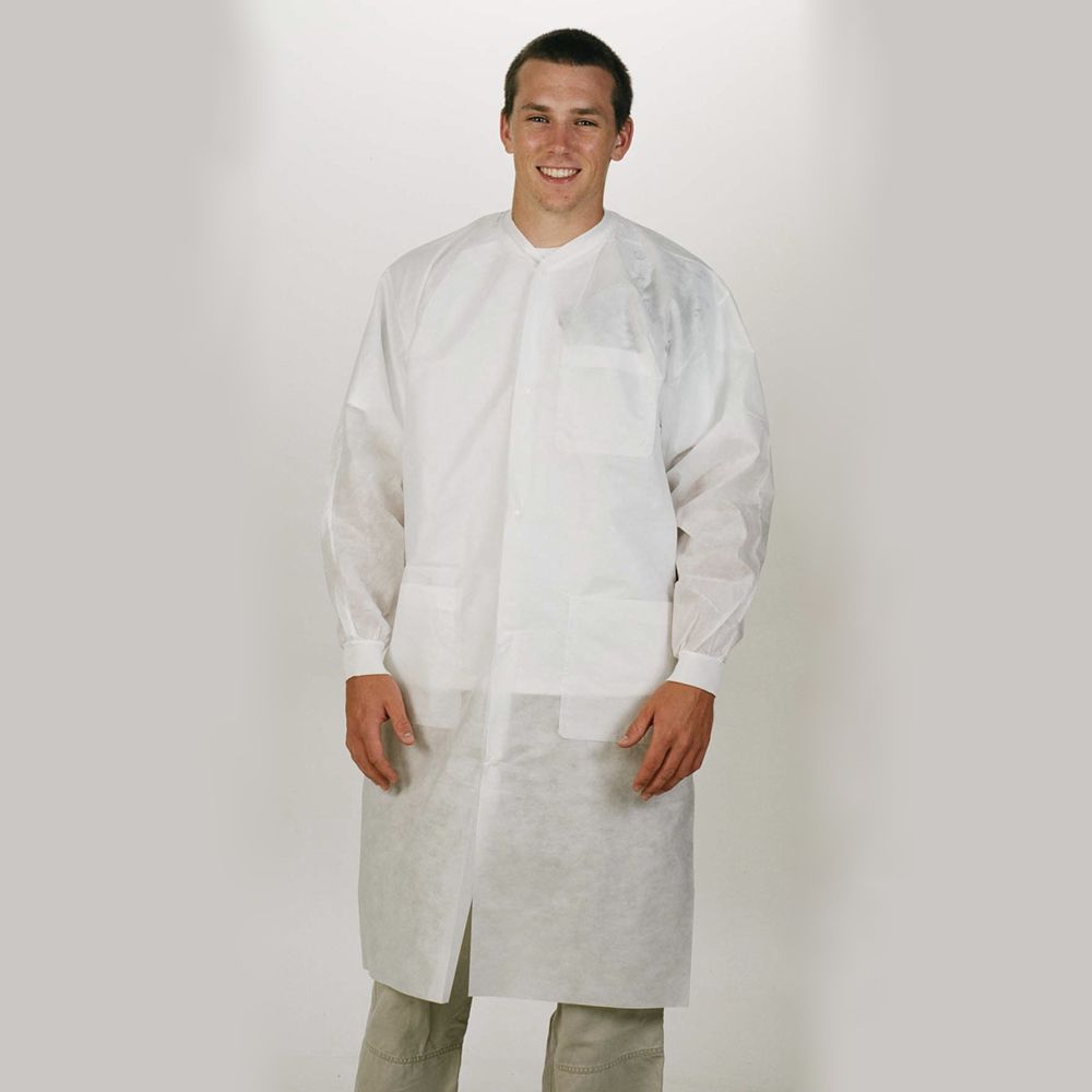 ValuMax Protection Lab Coats Knee Length White X Large 10 Pack
